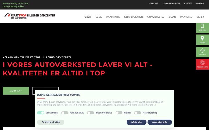 Snímek obrazovky daekcenter-hilleroed.dk