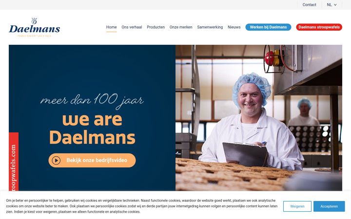 Kuvakaappaus sivustosta daelmansbanket.nl