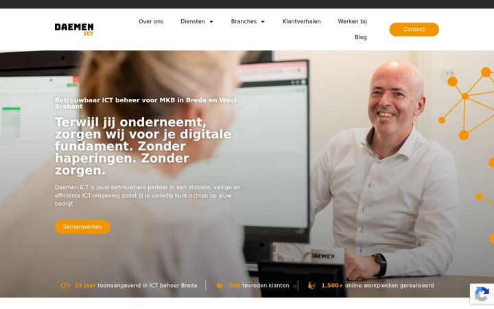 Skjermbilde av daemen-ict.nl