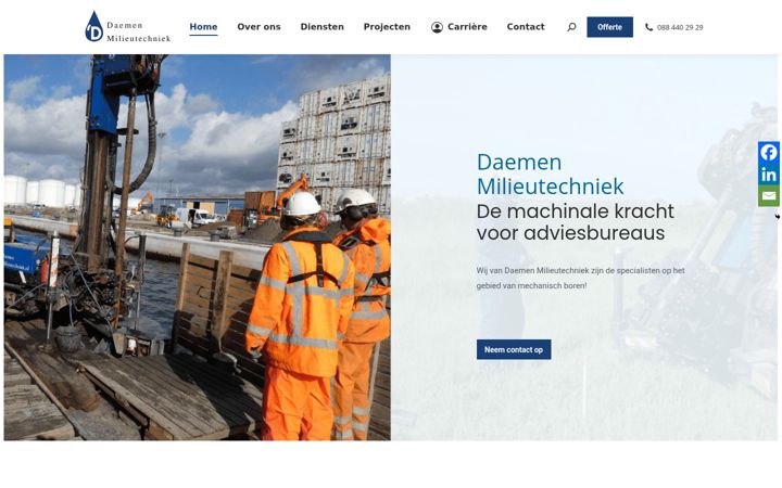 Skjermbilde av daemenmilieutechniek.nl