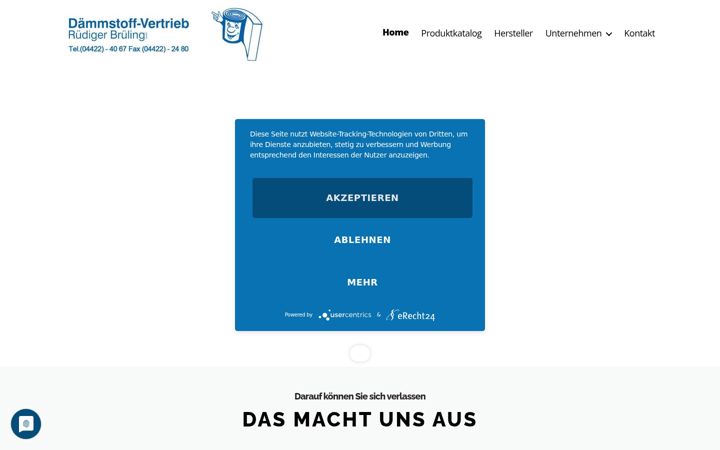 Screenshot of daemmstoff-vertrieb.de