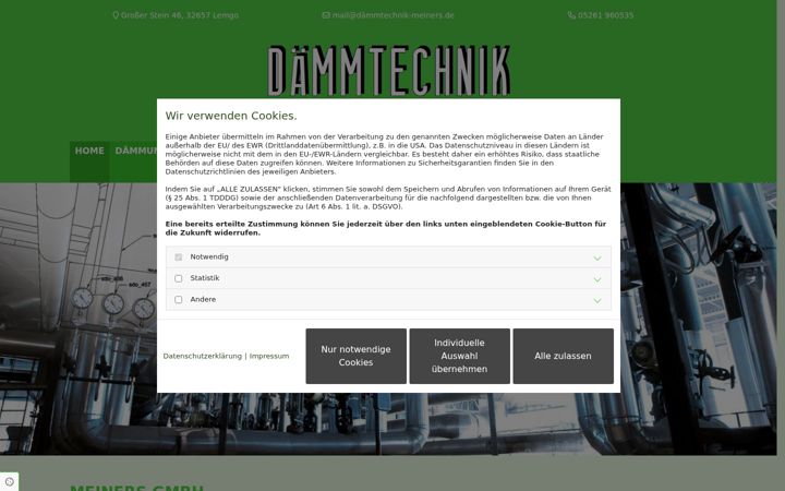 Screenshot of daemmtechnik-meiners.de