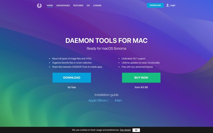 Screenshot of daemon-tools.cc