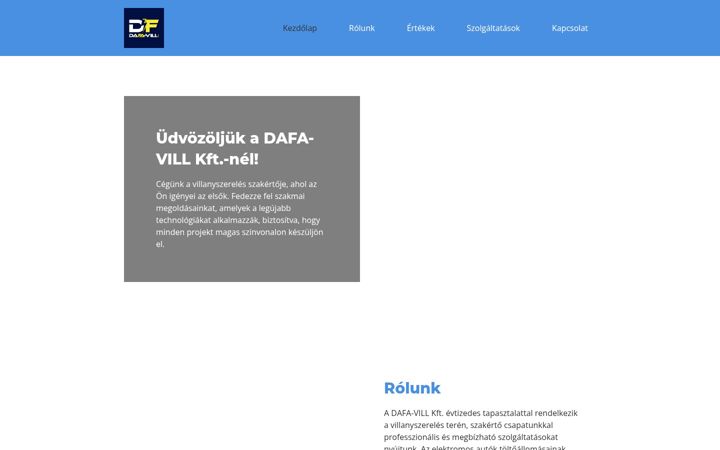 Zrzut ekranu dafavill.hu