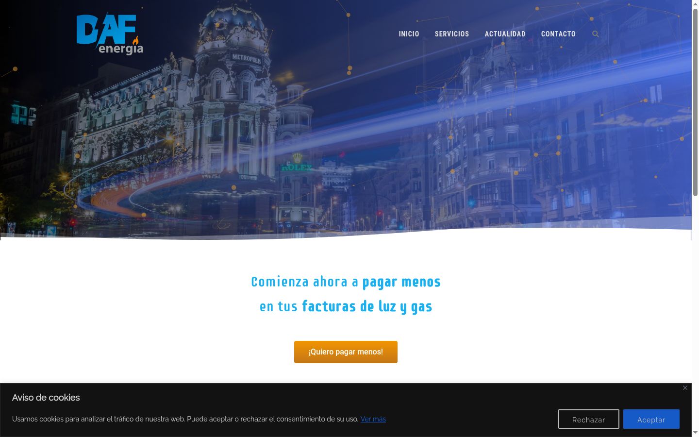 Screenshot del banner di consenso mostrato prima di qualsiasi interazione