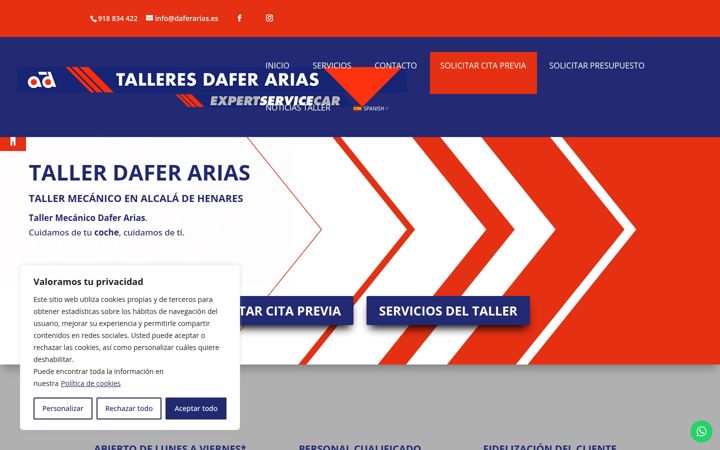 Screenshot di daferarias.es
