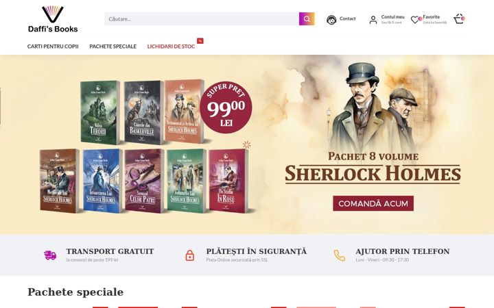 Ekrānuzņēmums no daffisbooks.ro