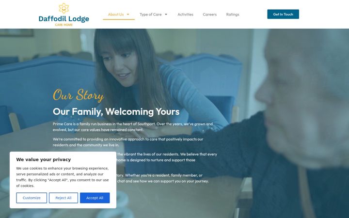 Skjermbilde av daffodil-lodge.co.uk