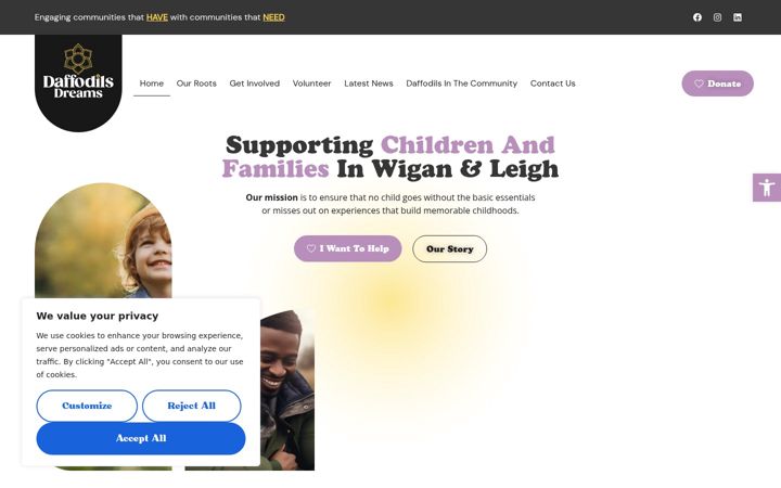 Screenshot of daffodilsdreams.org