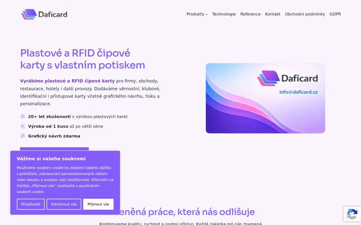 Captura de ecrã de daficard.cz