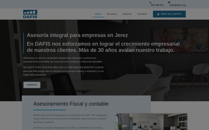 Screenshot of dafis.org