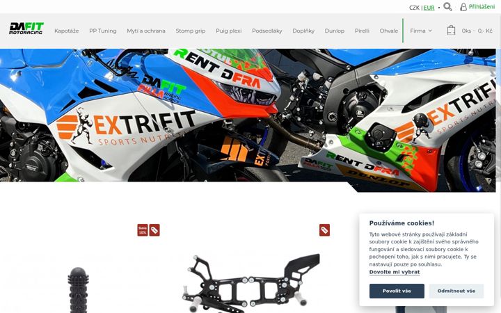 Captura de ecrã de dafitmotoracing.cz