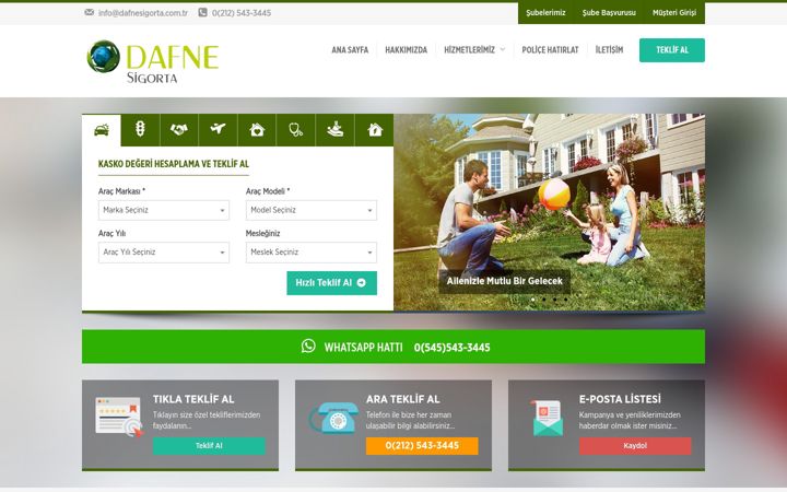 Ekrānuzņēmums no dafnesigorta.com.tr