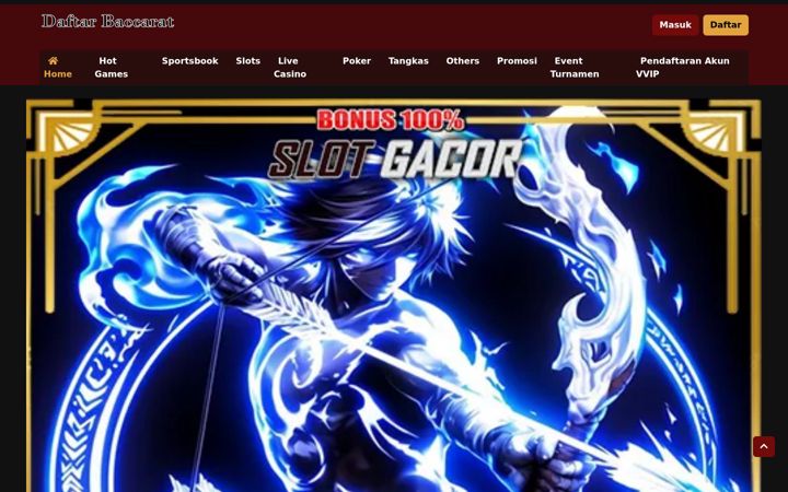 Screenshot of daftarbaccaratonline.net