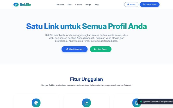 Screenshot of daftarbio.com