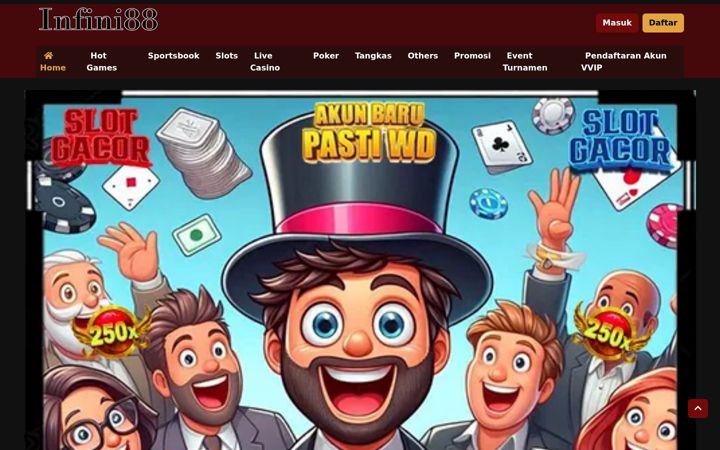 Screenshot του daftarinfini88.com