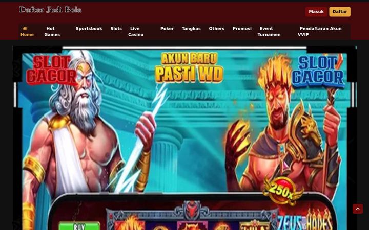 Screenshot of daftarjudibola.net