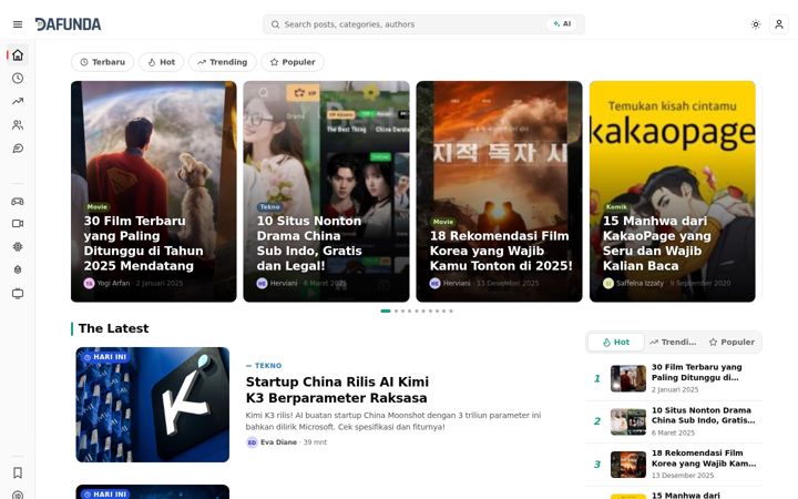 Screenshot di dafunda.com