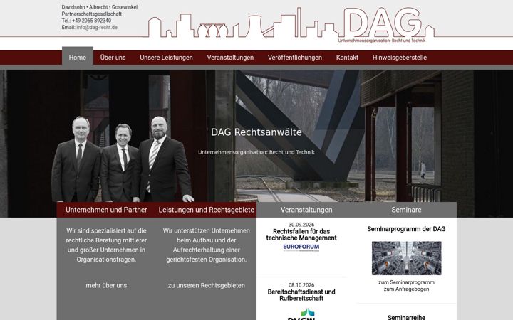 Screenshot of dag-recht.de