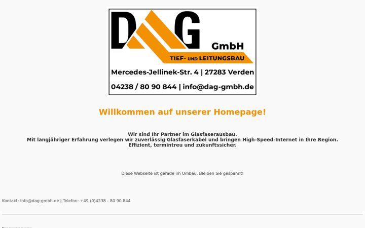 Screenshot of dag-tiefbau.de