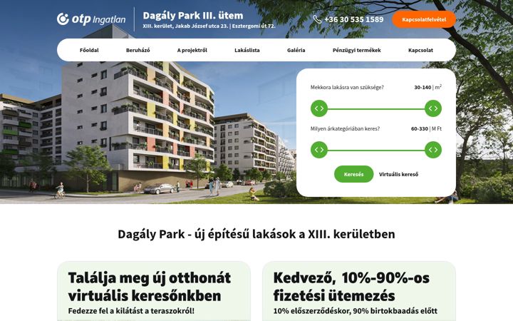 Screenshot ta' dagalypark.hu