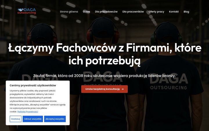 Screenshot of dagaoutsourcing.pl