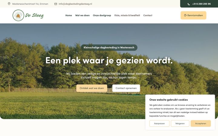 Skjermbilde av dagbestedingdesteeg.nl