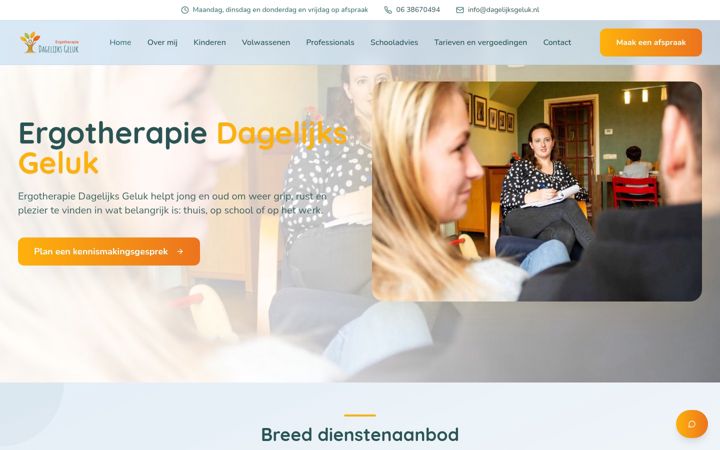 Skjermbilde av dagelijksgeluk.nl
