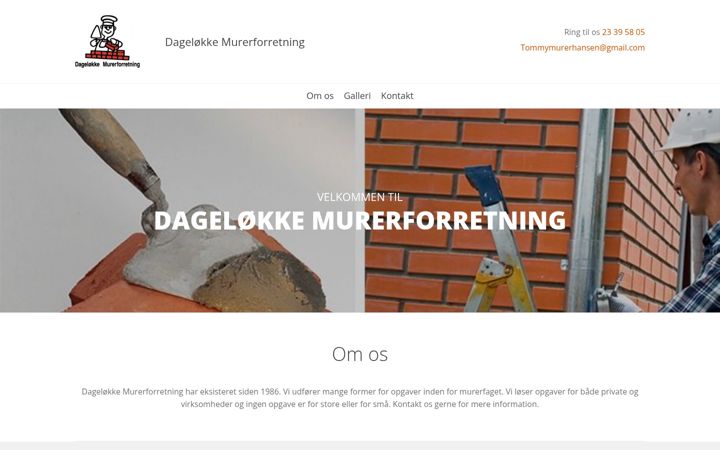 Snímek obrazovky dageloekke-murerforretning.dk