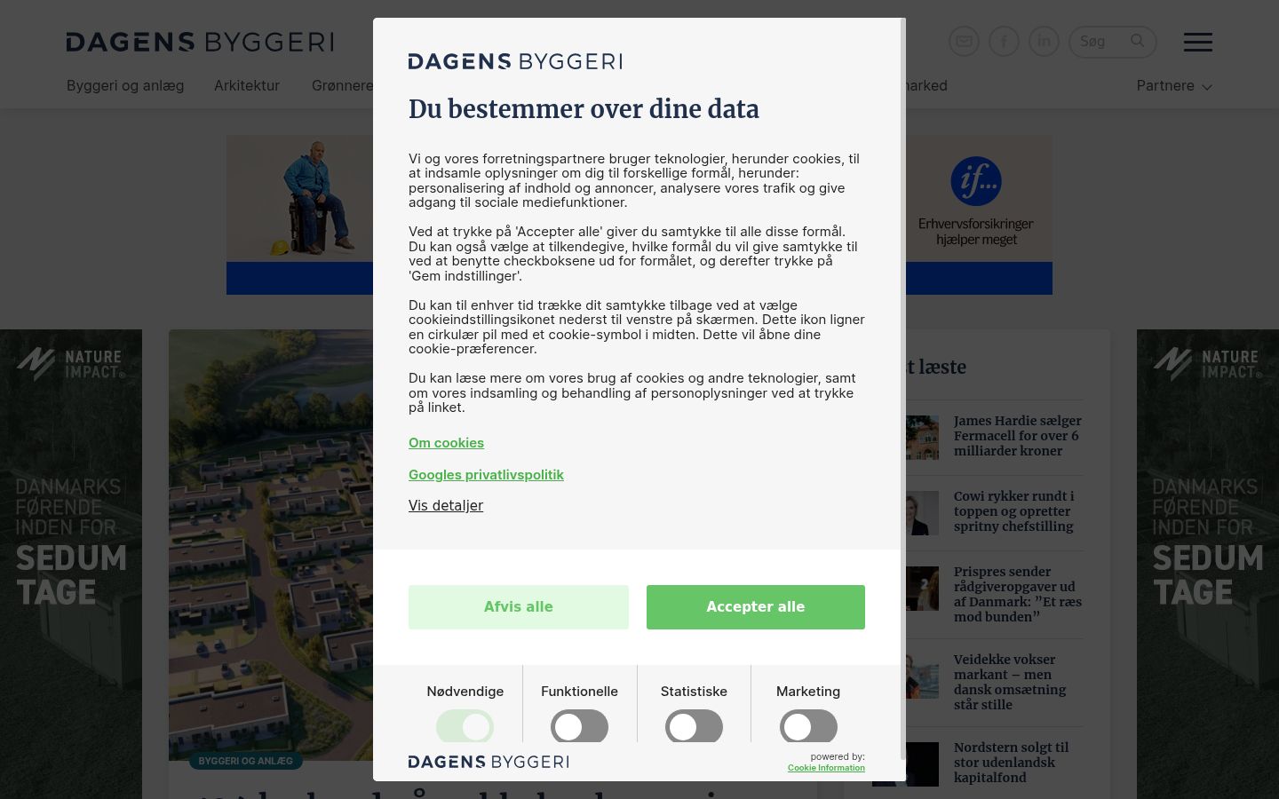 Capture d'écran de la bannière de consentement affichée avant toute interaction
