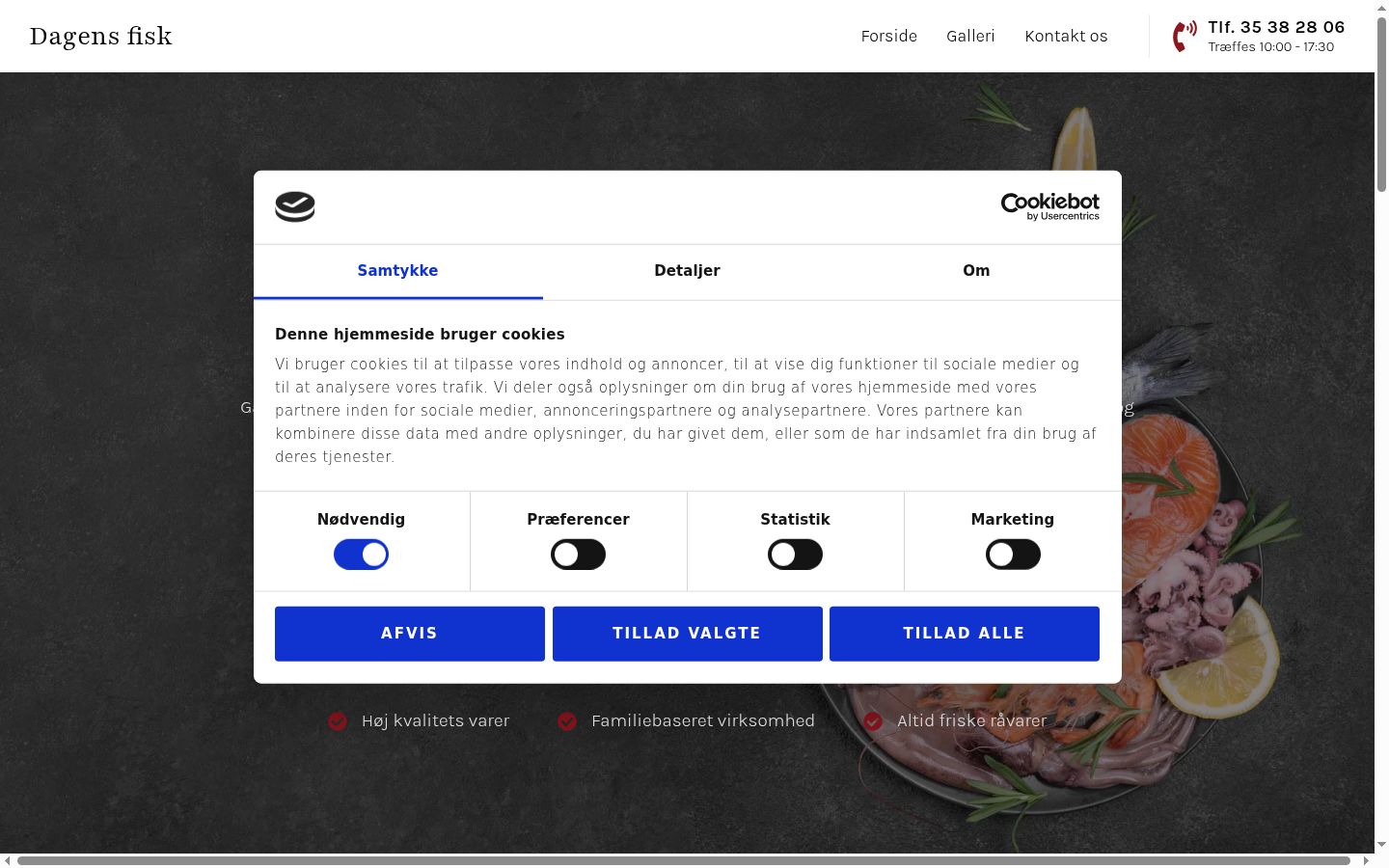 Capture d'écran de la bannière de consentement affichée avant toute interaction