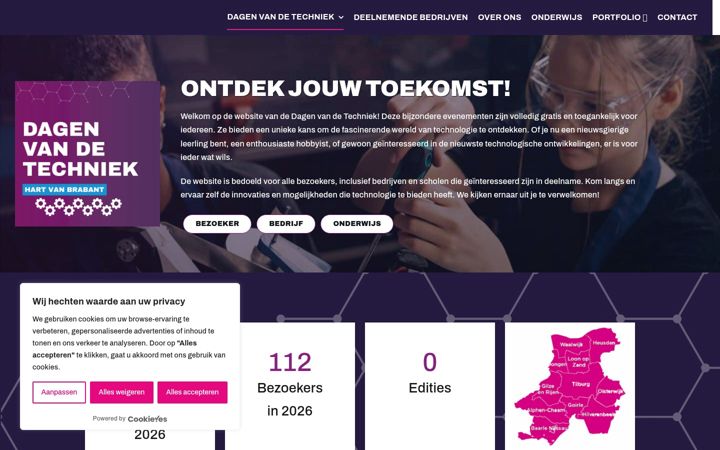 Skjermbilde av dagenvandetechniek.nl