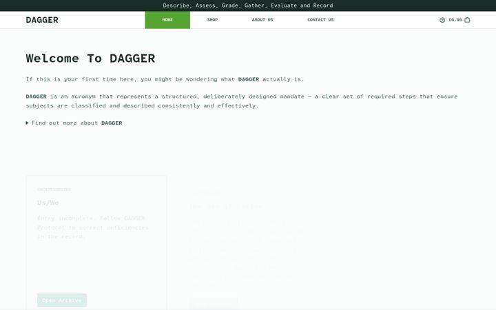 Screenshot of daggerbrand.com