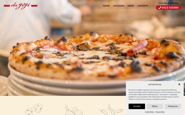 Screenshot of dagigipizzeria.com