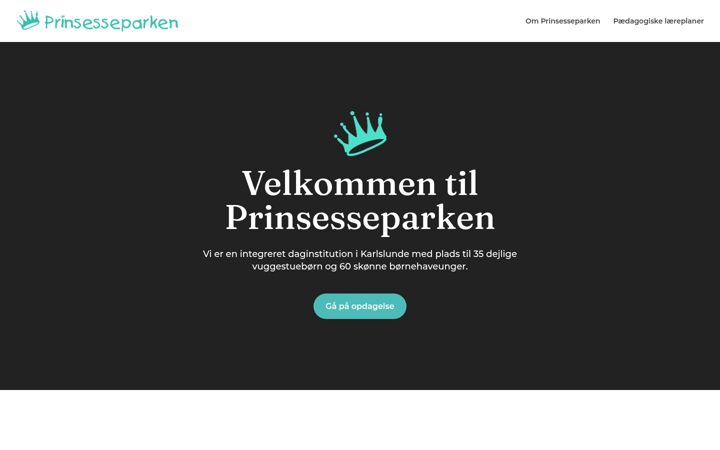 Snímek obrazovky daginstitutionen-prinsesseparken.dk