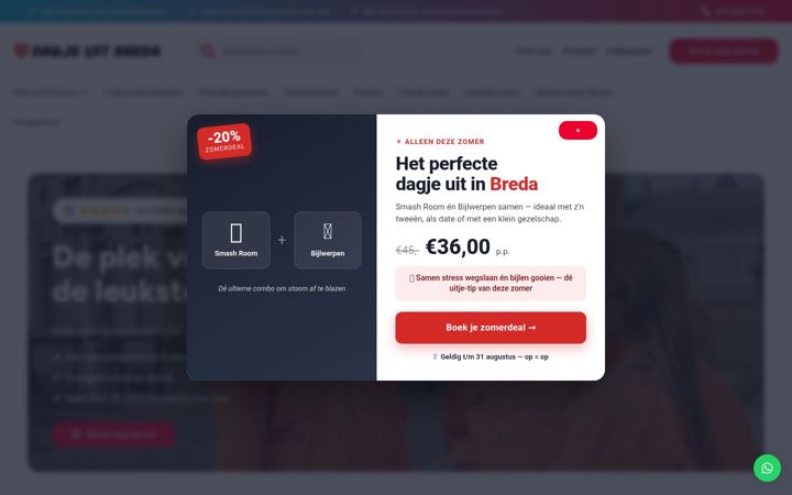 Skærmbillede af dagjeuitbreda.nl
