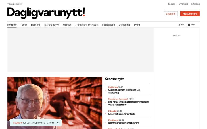 Snímek obrazovky dagligvarunytt.se