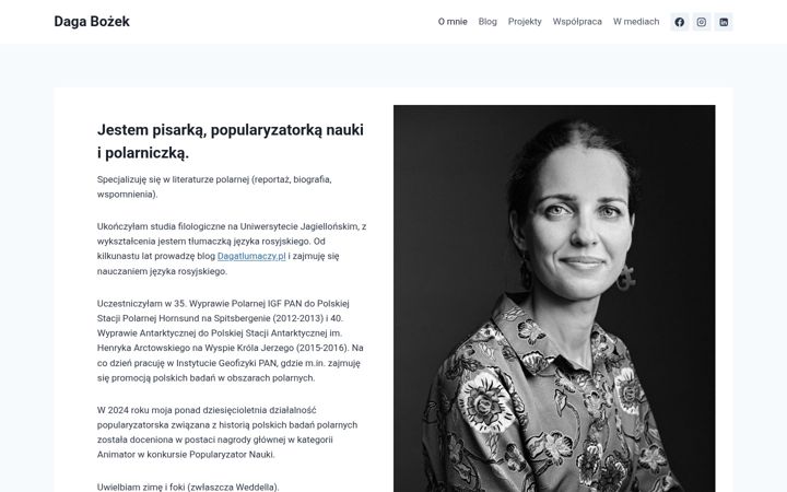 Zrzut ekranu dagmarabozek.net