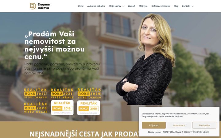 Captura de ecrã de dagmarbacova.cz