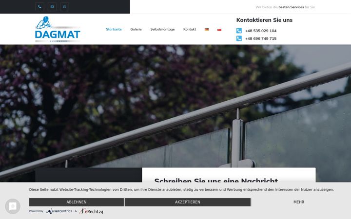 Screenshot of dagmat.com