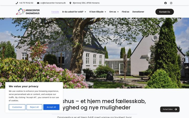 Snímek obrazovky dagnaeshus.dk