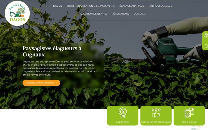 Screenshot of dagos-espacevert.fr