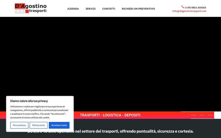 Screenshot of dagostinotrasporti.net
