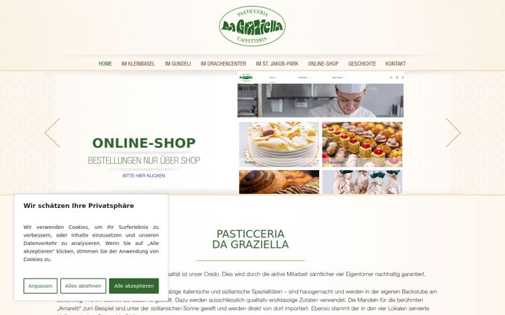 Screenshot of dagraziella.com