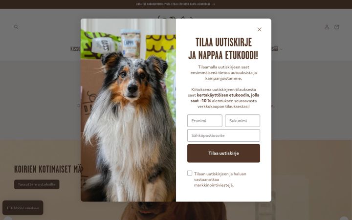 Screenshot di dagsmarkpetfood.fi