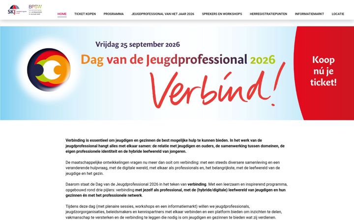Skjermbilde av dagvandejeugdprofessional.nl