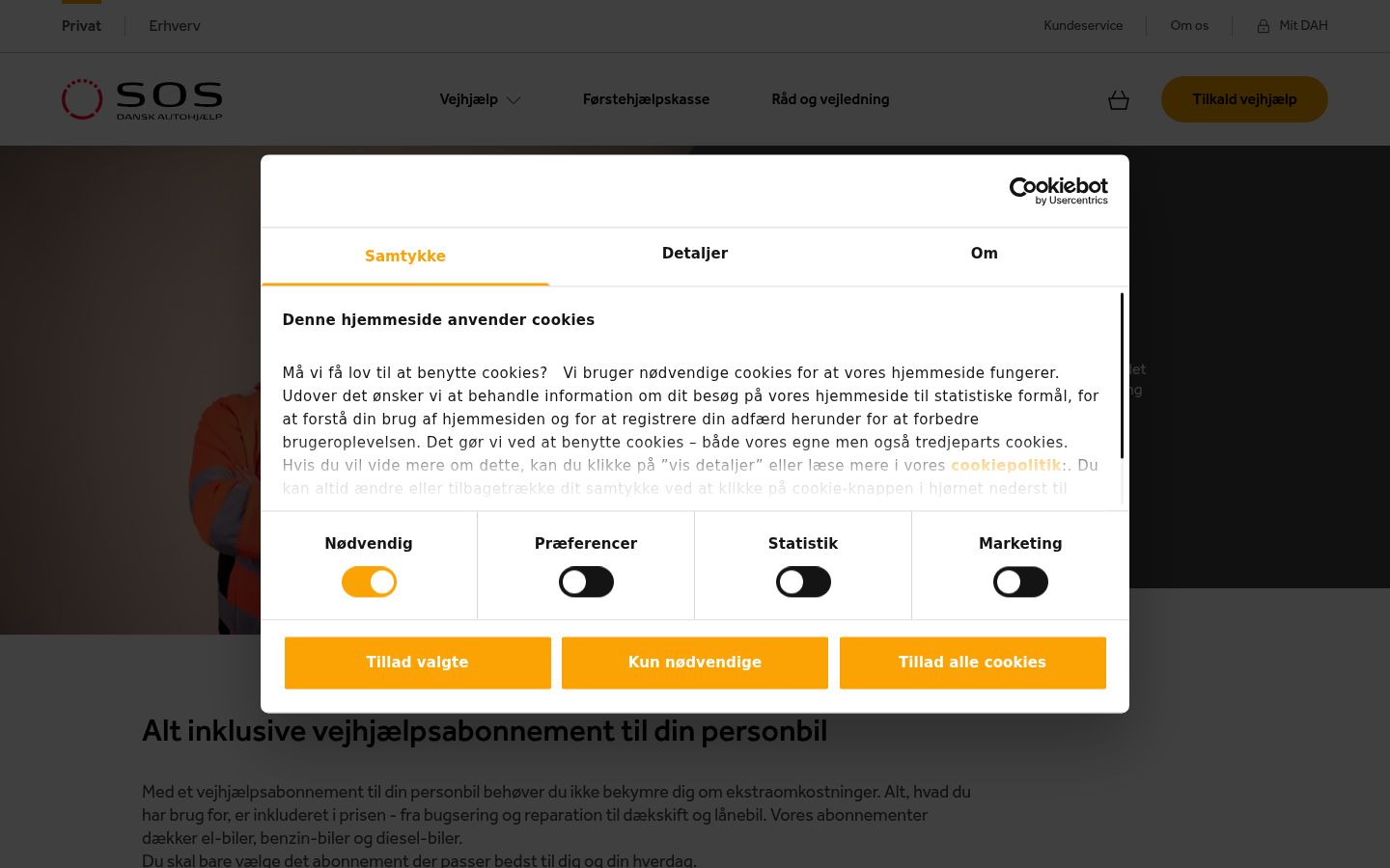 Capture d'écran de la bannière de consentement affichée avant toute interaction