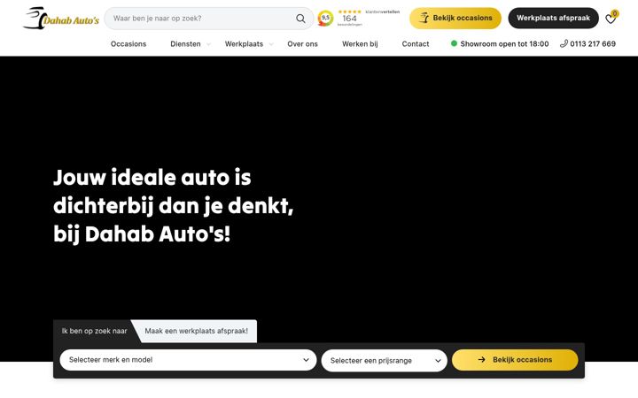 Skjermbilde av dahabautos.nl