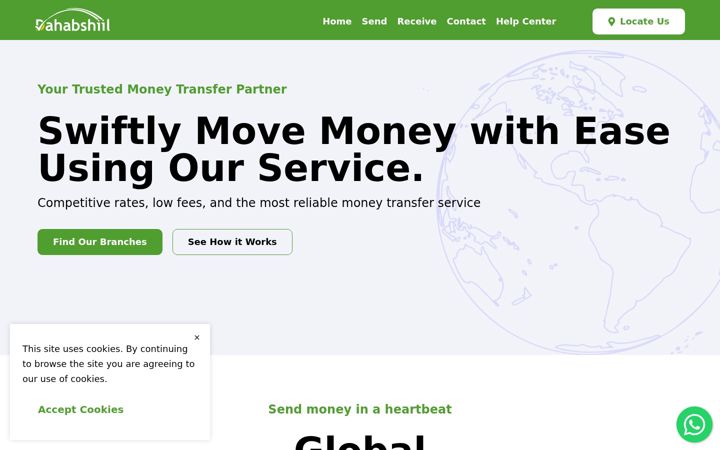Screenshot of dahabshiil.co.ug