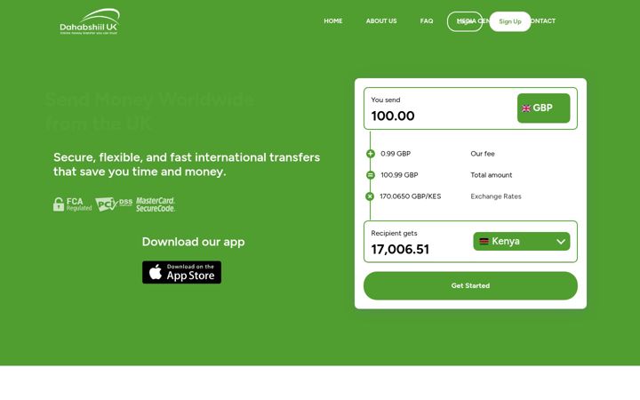 Skjermbilde av dahabshiil.co.uk